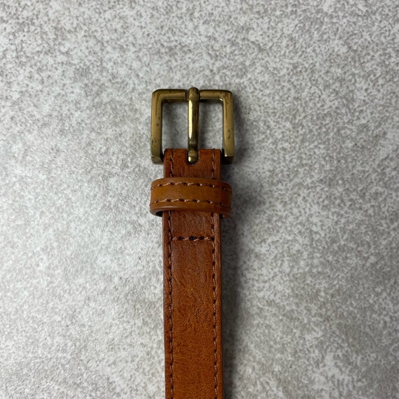 Sonoma Brown Thin Faux Vegan Leather Blue Green Yellow Fabric Pattern Large NWT - Picture 5 of 7